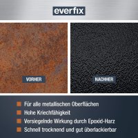 Everfix Rostumwandler Spray mit Grundierung - Rostentferner f&uuml;r Metall - Rost entfernen an Auto, Fahrrad, Zaun, etc, 500 ml