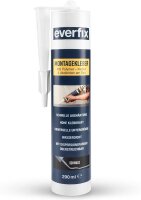 EVERFIX Montagekleber schwarz (1 Stück) für innen und außen, extra starker Kraftkleber für Metall, Holz, Fliesen, etc, Baukleber zum Kleben und Abdichten, 325 g / 290 ml