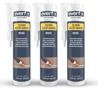 EVERFIX Sanitär Silikon Acetat weiss (310 ml, 3...