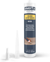 EVERFIX Sanitär Silikon Acetat weiss (310 ml) für Bad, Dusche und Küche zum Abdichten und Verfugen für außen und innen, schimmelresistent, pilzhemmend, wasserdicht