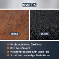 Everfix Rostumwandler Spray mit Grundierung (2 x 500 ml) Rostentferner für Metall - Rost entfernen an Auto, Fahrrad, Zaun, etc.