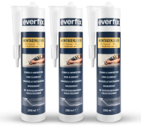 EVERFIX Montagekleber transparent (3 Stück) für...