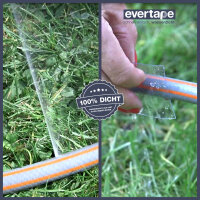 EVERFIX Evertape Reparatur Klebeband, Reparaturset, wasserdicht, Set zum Abdichten und Reparieren - auch auf nasser Fläche und unter Wasser verwendbar (10 cm x 150 cm) transparent