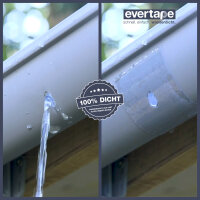 EVERFIX Evertape Reparatur Klebeband, Reparaturset, wasserdicht, Set zum Abdichten und Reparieren - auch auf nasser Fläche und unter Wasser verwendbar (10 cm x 150 cm) schwarz