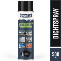 EVERFIX Allesdicht Spray, Dichtspray, Fl&uuml;ssigkunststoff, fl&uuml;ssiger Kunststoff zur Abdichtung, 500 ml, Schwarz